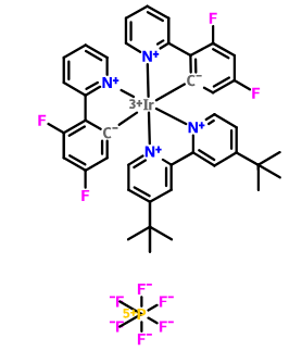 [2,2'-联(4-叔丁基吡啶)]双[2-(2,4-二氟苯基)吡啶]铱(III) 六氟磷酸盐,[2,2'-Bis(4-tert-butylpyridine)]bis[2-(2,4-difluorophenyl)pyridine]iridium(III) hexafluorophosphate