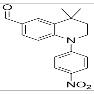 4,4-二甲基-1-（4-硝基苯基）-1,2,3,4-四氢喹啉-6-甲醛,4,4-dimethyl-1-(4-nitrophenyl)-1,2,3,4-tetrahydroquinoline-6-carbaldehyde