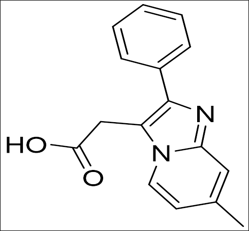2-{7-甲基-2-苯并咪唑[1，2-a]吡啶-3-基}乙酸,2-?{7-?methyl-?2-?phenylimidazo[1,?2-?a]?pyridin-?3-?yl}?acetic acid