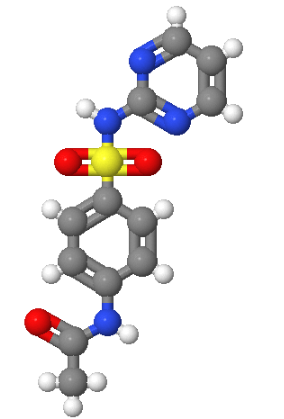 N-乙酰磺胺嘧啶,4'-(pyrimidin-2-ylsulphamoyl)acetanilide