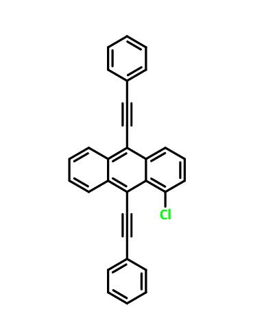 1-氯-9,10-二苯乙炔基蒽,1-Chloro-9,10-bis(phenylethynyl)anthracene