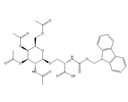 N-[芴甲氧羰基]-O-[3,4,6-三-O-乙酰基-2-(乙酰氨基)-2-脱氧-BETA-D-吡喃半乳糖基]-L-丝氨酸,N-[(9H-Fluoren-9-ylmethoxy)carbonyl]-O-[3,4,6-tri-O-acetyl-2-(acetylamino)-2-deoxy-beta-D-galactopyranosyl]-L-serine