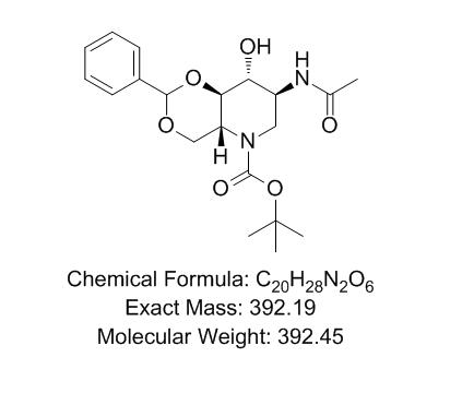 2-乙酰氨基-4,6-O-亚苄基的N-BOC-1,2,5-三脱氧-1,5-亚氨基D葡萄糖醇,2-Acetamido-4,6-O-benzylidene-N-Boc-1,2,5-trideoxy-1,5-imino-D-glucitol