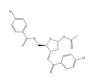1-氧-乙酰基-2-脱氧-3,5-二对氯苯甲酰基-D-核糖,1-O-Acetyl-3,5-bis-(4-chlorobenzoyl)-2-deoxy-D-ribose