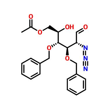 (2R,3R,4R,5R)-5-azido-3,4-bis(benzyloxy)-2-hydroxy-6-oxohexyl acetate,(2R,3R,4R,5R)-5-azido-3,4-bis(benzyloxy)-2-hydroxy-6-oxohexyl acetate