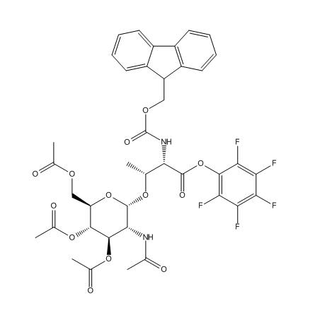 N-[芴甲氧羰基]-O-[3,4,6-三-O-乙酰基-2-(乙酰氨基)-2-脱氧-ALPHA-D-吡喃葡萄糖基]-L-苏氨酸五氟苯基酯,N-[(9H-Fluoren-9-ylmethoxy)carbonyl]-O-[3,4,6-tri-O-acetyl-2-(acetylamino)-2-deoxy-alpha-D-glucopyranosyl]-L-threonine pentafluorophenyl ester
