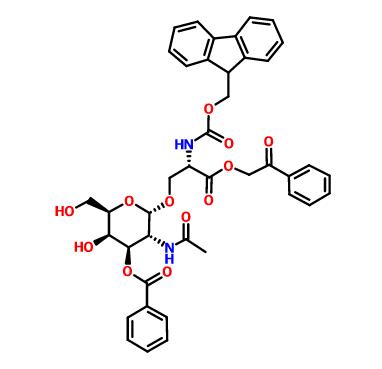 2-乙酰氨基-3-O-苯甲酰基-2-脱氧-Α-D-吡喃半乳糖基FMOC丝氨酸苯甲酰甲基酯,3-O-Benzoyl-N-acetyl-a-D-galactosaminyl-1-O-N-(Fmoc)serine Phenacylester