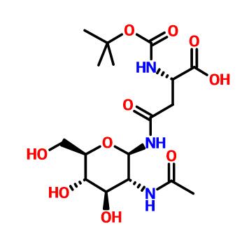 NΩ-(2-乙酰氨基-2-脱氧-Β-D-吡喃葡萄糖酰基)-NΑ-(叔丁氧羰基)-L-天冬酰胺,NOMEGA-(2-ACETAMIDO-2-DEOXY-BETA-D-GLUCOPYRANOSYL)-NALPHA-(TERT-BUTOXYCARBONYL)-L-ASPARAGINE