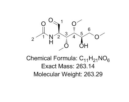 2-乙酰氨基-2-脱氧 - 3,4,6-三 - O-甲基-D-葡萄糖,N-((2R,3R,4R,5R)-5-hydroxy-3,4,6-trimethoxy-1-oxohexan-2-yl)acetamide
