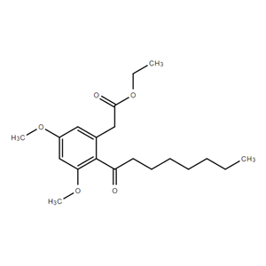 ethyl 2-(3,5-dimethoxy-2-octanoylphenyl)acetate,3,5-di-O-methylcytosporone B