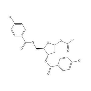 1-氧-乙酰基-2-脱氧-3,5-二对氯苯甲酰基-D-核糖,1-O-Acetyl-3,5-bis-(4-chlorobenzoyl)-2-deoxy-D-ribose