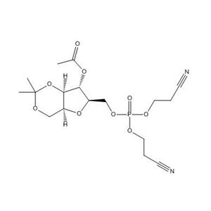 4-O-乙酰基-2,5-脱水-1,3-O-异丙亚基-6-[二(2-氰基乙基)磷酰]-D-山梨糖醇,4-O-ACETYL-2,5-ANHYDRO-1,3-O-ISOPROPYLIDENE-6-[BIS(2-CYANOETHYL)PHOSPHORYL]-D-GLUCITOL