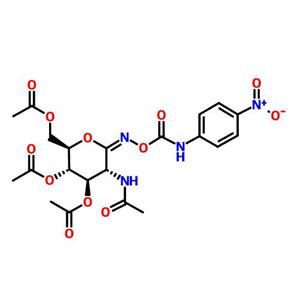 O-(2-乙酰胺基-2-脱氧-3,4,6-三-O-乙酰基-D-吡喃葡萄糖基)氨基N-(4-硝基苯基)氨基甲酸酯,O-(2-ACETAMIDO-2-DEOXY-3,4,6-TRI-O-ACETYL-D-GLUCOPYRANOSYLIDENE)AMINO N-(4-NITROPHENYL)CARBAMATE