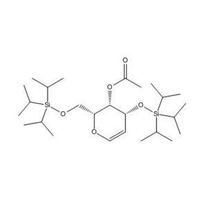 4-O-乙酰基-3,6-二-O-(三异丙基硅基)-D-半乳醛