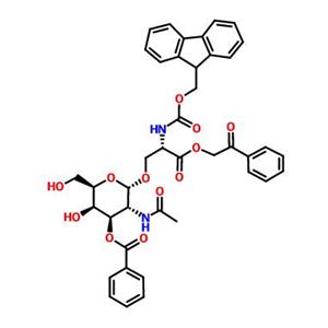 2-乙酰氨基-3-O-苯甲酰基-2-脱氧-Α-D-吡喃半乳糖基FMOC丝氨酸苯甲酰甲基酯,3-O-Benzoyl-N-acetyl-a-D-galactosaminyl-1-O-N-(Fmoc)serine Phenacylester