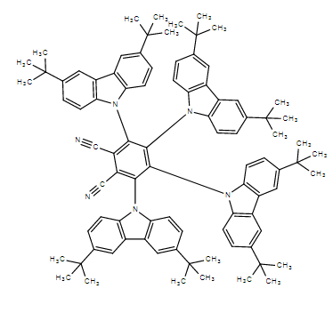 3,4,5,6-四(3,6-二叔丁基-9-咔唑基)-对苯二腈,3,4,5,6-tetrakis(3,6-di-t-Butylcarbazol-9-yl)- 1,2-dicyanobenzene