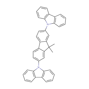 2,7-双(9H-咔唑-9-基)-9,9-二甲基芴,DMFL-CBP 2,7-Bis(carbazol-9-yl)-9,9-dimethylfluorene