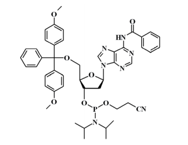 5'-O-(4,4'-二甲氧基三苯基)-N6-苯甲酰基-2'-脱氧腺苷-3'-(2-氰乙基-N,N-二异丙基)亚磷酰胺,5'-O-(4,4'-Dimethoxytrityl)-N6-benzoyl-2'-deoxyadenosine-3'-(2-cyanoethyl-N,N-diisopropyl)phosphoramidite