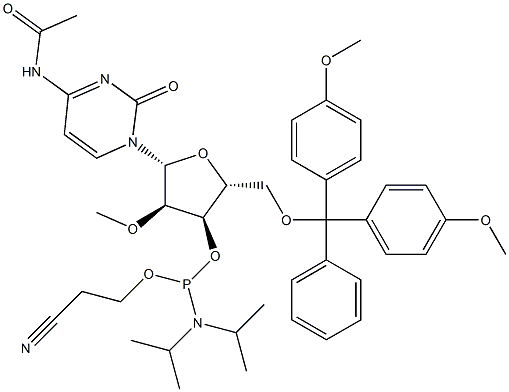 N-乙酰基-5'-O-(4,4-二甲氧基三苯甲基)-2'-O-甲基胞苷-3'-(2-氰基乙基-N,N-二异丙基)亚磷酰胺,N-Acetyl-5'-O-(4,4-dimethoxytrityl)-2'-O-methylcytidine-3'-(2-cyanoethyl-N,N-diisopropyl)phosphoramidite