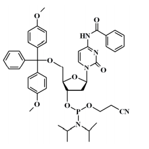 5'-O-(4,4'-二甲氧基三苯基)-N4-苯甲酰基-2'-脱氧胞苷-3'-(2-氰乙基-N,N-二异丙基)亚磷酰胺