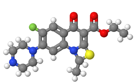 6-氟-7-哌嗪-1-甲基-4-氧代-[1,3]硫氮杂环[3,2-a]喹啉-3-羧酸乙酯,Ethyl 6-fluoro-1-methyl-4-oxo-7-(1-piprazinyl)-4H-[1,3]thiazeto[3,2-a]quinoline-3-carboxylate