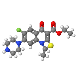 6-氟-7-哌嗪-1-甲基-4-氧代-[1,3]硫氮杂环[3,2-a]喹啉-3-羧酸乙酯,Ethyl 6-fluoro-1-methyl-4-oxo-7-(1-piprazinyl)-4H-[1,3]thiazeto[3,2-a]quinoline-3-carboxylate