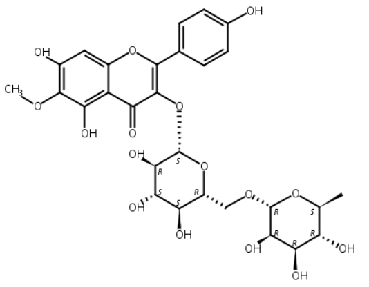 6-甲氧基山柰酚-3-O-蕓香糖苷,6-Methoxykaempferol 3-O-rutinoside