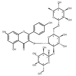 山柰酚-3-O-(2′′-O-β-D-葡萄糖基)-β-D–芸香糖苷