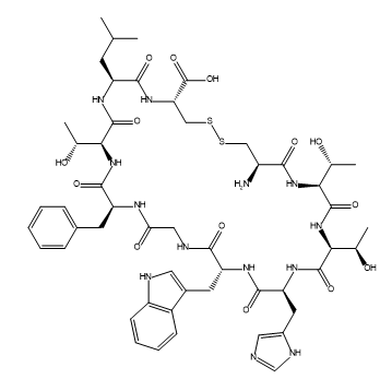 CTT,H-Cys-Thr-Thr-His-Trp-Gly-Phe-Thr-Leu-Cys-OH (Disulfide bond)