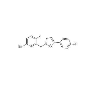 2-(2-甲基-5-溴苄基)-5-(4-氟苯)噻吩,2-(5-BroMo-2-Methylbenzyl)-5-(4-fluorophenyl)thiophene