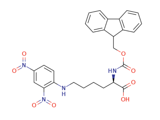FMOC-D-LYS(DNP)-OH,(2R)-6-[(2,4-dinitrophenyl)amino]-2-({[(9H-fluoren-9-yl)methoxy]carbonyl}amino)hexanoic acid