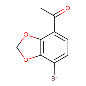 7-溴苯并[D][1,3]1,3-二氧杂环戊烯-4-甲醛,Ethanone, 1-(7-bromo-1,3-benzodioxol-4-yl)-