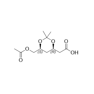 瑞舒伐他汀钙杂质41,2-((4R,6S)-6-(acetoxymethyl)-2,2-dimethyl-1,3-dioxan-4-yl)acetic acid