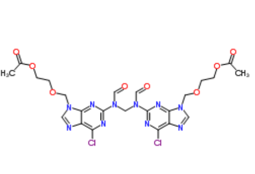 Bis [Acetyl 2-[(2-ForMaMide-1,6-dihydro-6-chloro-9H-purin-9yl)Methoxy]ethyl Ester],Bis [Acetyl 2-[(2-ForMaMide-1,6-dihydro-6-chloro-9H-purin-9yl)Methoxy]ethyl Ester]