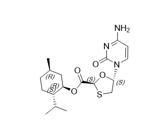 拉米夫定雜質(zhì)17,(2S,5S)-(1R,2S,5R)-2-isopropyl-5-methylcyclohexyl 5-(4-amino-2-oxopyrimidin-1(2H)-yl)-1,3-oxathiolane-2-carboxylate