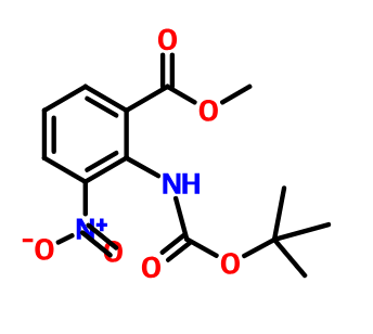 2-(叔丁氧基-2-甲酰胺)-3-硝基苯甲酸甲酯,Methyl 2- (1,1-diMethylethoxy)carbonyl -3-nitrobenzoate