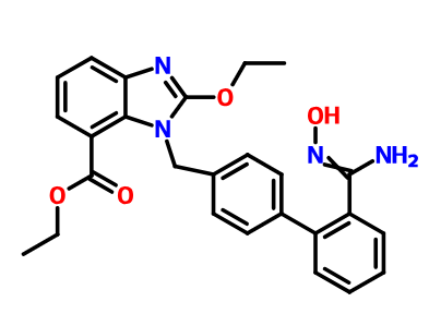 1-[(2'-(羟基脒基)[1,1-联苯基]-4-基)甲基]-2-乙氧基-1H-苯并,(Z)-Ethyl-2-ethoxy-3-((2'-(N'-hydroxycarbaMiMidoyl) biphenyl-4-yl) Methyl)-3H-benzo[d] iMidazole-4-carboxylate