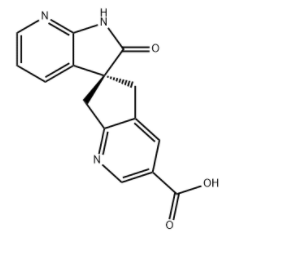 (3'S)-1',2',5,7-Tetrahydro-2'-oxospiro[6H-cyclopenta[b]pyridine-6,3'-[3H]pyrrolo[2,3-b]pyridine]-3-c,(3'S)-1',2',5,7-Tetrahydro-2'-oxospiro[6H-cyclopenta[b]pyridine-6,3'-[3H]pyrrolo[2,3-b]pyridine]-3-carboxylic acid