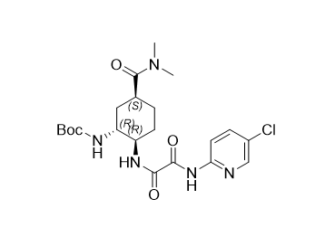 依度沙班雜質(zhì)31,tert-butyl ((1R,2R,5S)-2-(2-((5-chloropyridin-2-yl)amino)-2- oxoacetamido)-5-(dimethylcarbamoyl)cyclohexyl)carbamate