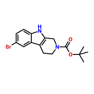 6-溴-3,4-二氢-1H-吡啶并[3,4-B]吲哚-2(9H)-羧酸叔丁酯,2H-Pyrido[3,4-b]indole-2-carboxylic acid, 6-bromo-1,3,4,9-tetrahydro-, 1,1-dimethylethyl ester