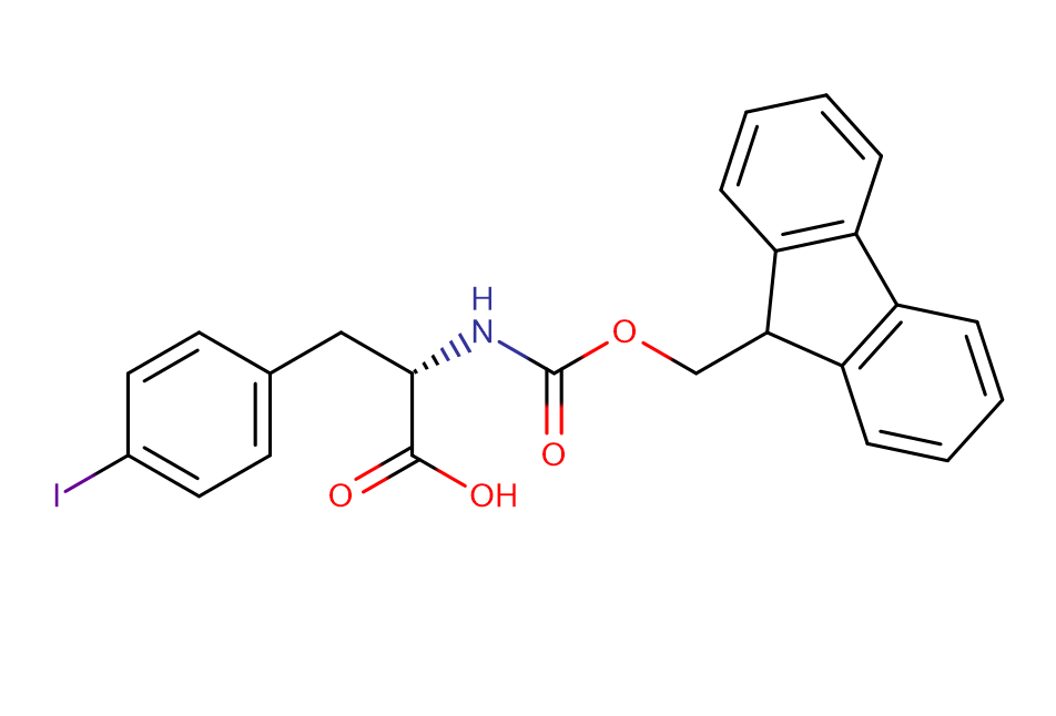 Fmoc-L-4-碘苯丙氨酸,(2S)-2-({[(9H-fluoren-9-yl)methoxy]carbonyl}amino)-3-(4-iodophenyl)propanoic acid