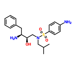 4-氨基-N-[(2R, 3S)-3-氨基-2-羟基-4-苯丁基]-N-异丁基苯磺酰胺,4-amino-N-[(2R,3S)-3-amino-2-hydroxy-4-phenylbutyl]-N-(2-methylpropyl)benzenesulfonamide