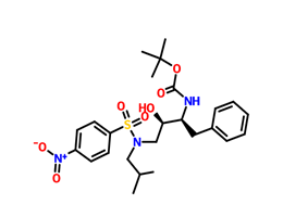 [(1S,2R)-1-苄基-2-羟基-3-[异丁基[(4-硝基苯基)磺酰]氨基]丙基]氨基甲酸叔丁酯,tert-butyl N-[(2S,3R)-3-hydroxy-4-[2-methylpropyl-(4-nitrophenyl)sulfonylamino]-1-phenylbutan-2-yl]carbamate