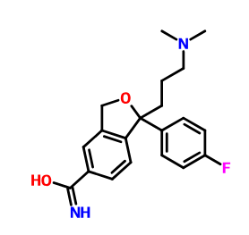 西酞普兰杂质A,1-[3-(DIMETHYLAMINO)PROPYL]-1-(4-FLUOROPHENYL)-1,3-DIHYDRO-5-ISOBENZOFURANCARBOXAMIDE