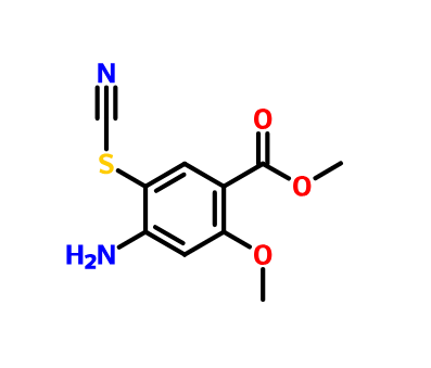 2-甲氧基-4-氨基-5-硫氰基苯甲酸甲酯,Methyl 4-amino-2-methoxy-5-thiocyanobenzoate