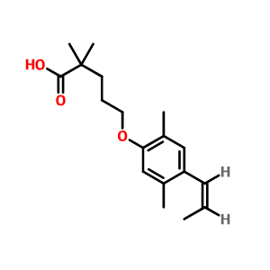 500904-61-0；5-[2,5-二甲基-4-(1-丙烯-1-基)苯氧基]-2,2-二甲基戊酸