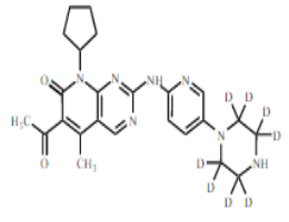 帕博西尼雜質(zhì)115,6-acetyl-8-cyclopentyl-5-methyl-2-((5-(piperazin-1-yl-2,2,3,3,5,5,6,6-d8)pyridin-2-yl)amino)pyrido[2,3-d]pyrimidin-7(8H)-one