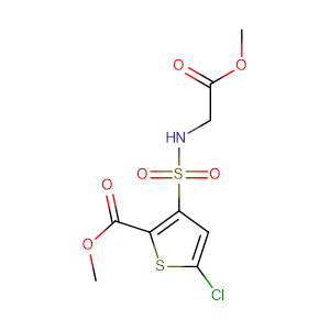 906522-87-0,5-氯-3-[N-(甲氧基羰基甲基)氨基磺酰基]-2-噻吩甲酸甲酯