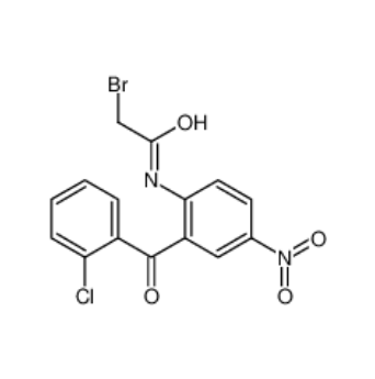2-溴乙酰氨基-5-硝基-2'-氯二苯甲酮,2-bromo-N-[2-(2-chlorobenzoyl)-4-nitrophenyl]acetamide