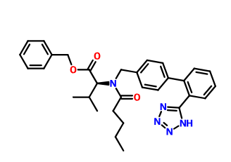 纈沙坦芐酯,N-[2’-(1H-tetrazol-5-yl)biphenyl-4-yl methyl]-N-Valeryl-(L)-Valine benzyl ester